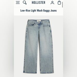 Hollister Light Wash Baggy Jeans